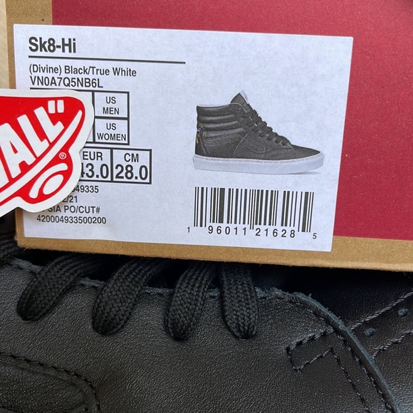 Vans Sk8-Hi Divine Black/True White Men’s sneakers leather - Picture 16 of 16